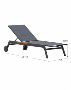 Lit de Jardin Moderne de Luxe Personnalisé de Haute Qualité pour Piscine Extérieure, en Aluminium Durable et Imperméable, pour Patio et Cabane de Plage - Product Image 6