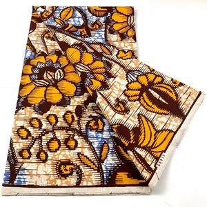 Tissu africain véritable <span class=keywords><strong>en</strong></span> batik imprimé à la cire, 100% coton, 6 yards, <span class=keywords><strong>pour</strong></span> robes et chemises de filles - Product Image 6