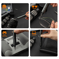 Kit de tournevis électrique de précision ES1, 60 embouts S2, rechargeable USB-C, vente en gros pour les ateliers de réparation de téléphones, les distributeurs et le bricolage