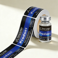 Etiquetas de Vinilo Personalizadas para Viales de 3ml, 5ml y 10ml, con Código de Barras, Alta Adhesión, Resistentes al Agua, Impresión UV Láser, Logotipo Personalizado, Resistentes al Aceite