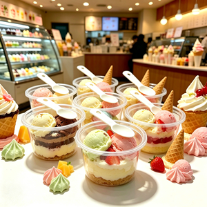 Custom Disposable Transparent square pp Plastic Cup Mousse Pudding Dessert Plastic Round Cup High Temperature Resistant with Lid - Product Image 5