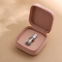 Boîte à parfum brodée en tissu fleuri 10 ml, boîte de rangement personnalisée pour rouge à lèvres, trousse de voyage zippée pour soins de la peau et maquillage, broderie en velours