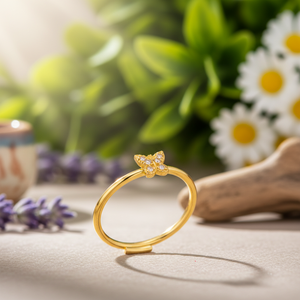 Butterfly Animal Design Zircon Stone <b>Adjustable</b> <b>Ring</b> Turkish Handcrafted Wholesale 925 <b>Silver</b> <b>Sterling</b> Jewelry - Product Image 3