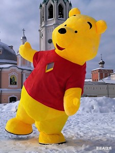 Costume Gonfiabile Mascotte Orso Winnie, Tuta da Personaggio dei Cartoni Animati Indossabile, Vestito in Peluche a Forma di Vasetto di Miele per Eventi e Feste - Product Image 5