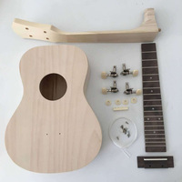 Wholesale Wood Color DIY Ukulele Unfinished Music Toy Kids Mini Ukulele Guitar Toy Educational Musical Instrument Children's Toy