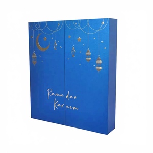 Caja de Regalo Personalizada para Calendario de Adviento de Belleza de Ramadán con Cuenta Regresiva de Eid, Empaque para Cosméticos, Dátiles y Chocolate con Diseño de Luna y Estrella, Proveedor de Regalos de Eid - Product Image 2