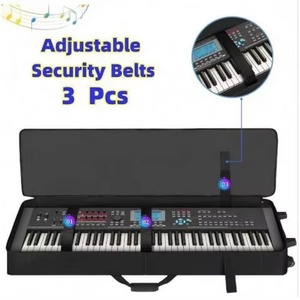 Échantillon gratuit : Housse de clavier 88 touches avec roulettes, sac de transport pour piano avec poignées et bretelles - Product Image 5