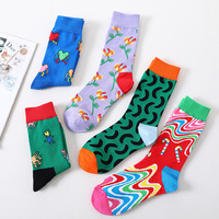 Vente en gros Fun Crazy Colorful Cool Novelty Cute Dress Sock Chaussettes multicolores pour animaux alimentaires Drôle pour unisexe