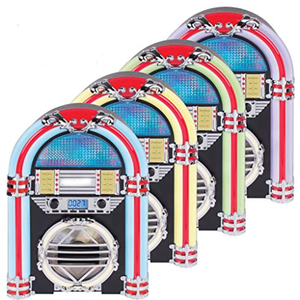 Lettore MP3 Radio FM CD USB SD Jukebox con Ingresso AUX Presa USB SD Combo Musicale Karaoke Mini Jukebox Retrò - Product Image 2