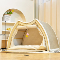 Chat griffoir maison tente pour animaux de compagnie confortable jouer chats grotte lit Semi fermé chat nid pour animaux de compagnie fournitures petit moyen grand Kitty