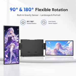 Monitor Portátil Extensible Giratorio de 14 Pulgadas con Triple Pantalla, 1920×1080 IPS, para Juegos y Negocios, Venta al Por Mayor de Fábrica - Product Image 4