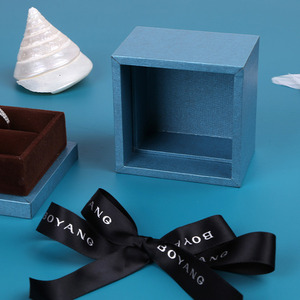 Boyang Custom Paper Jewelry Packaging <b>Earring</b> Bracelet Necklace Ring Gift <b>Box</b> - Product Image 5