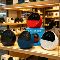Haut-parleur Bluetooth à affichage numérique avec fonction de minuterie, prise en charge de la carte SD, radio FM et mode d'appairage stéréo à double haut-parleur