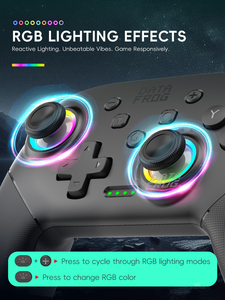 Профессиональный беспроводной геймпад для Nintendo <span class=keywords><strong>Switch</strong></span> 2 с вибрацией, 6-осевой джойстик, нескользящий силиконовый градиентный контроллер - Product Image 3