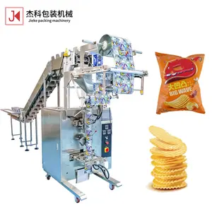 Jieke Fabriek Prijs Bladerdeeg Voedsel Knapperige Banaan Weegbree Chips Snack Frietjes Chips Automatische Zakje Verpakkingsmachine