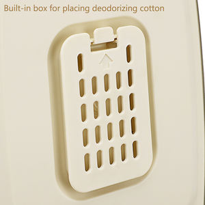 Petite <span class=keywords><strong>poubelle</strong></span> de salle de bain avec désodorisant, <span class=keywords><strong>couvercle</strong></span> à fermeture douce, 6 litres, <span class=keywords><strong>poubelle</strong></span> en acier inoxydable avec seau intérieur amovible - Product Image 4