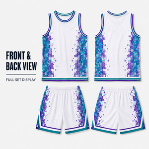 Pakaian Basket Remaja Custom Craft, Seragam Mesh Anti Keringat untuk Kompetisi Basket Antar Sekolah - Product Image 3