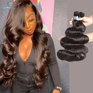 Conjunto de extensiones de pelo ondulado y cierre, 100% cabello humano, vendedor de cabello, barato, visón, cutícula virgen brasileña, extensiones de cabello Alineación