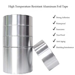 Vente chaude résistance aux hautes températures barrière électrique renforcée <span class=keywords><strong>ruban</strong></span> de papier d'aluminium noir argenté pour conduits d'<span class=keywords><strong>échappement</strong></span> de ventilation de sécheuse - Product Image 5