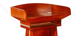 Podio de Madera Color Nogal Clásico para Áreas Públicas, Atril para Conferencias, Plataforma, Púlpito para Iglesias, Escuelas y Auditorios - Product Image 4