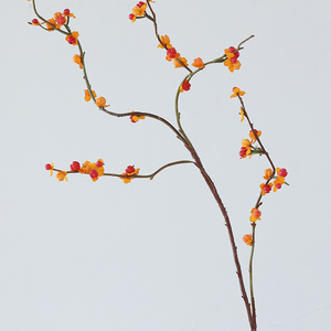 Vente en gros usine de branche artificielle de fruits rouges à 2 branches pour la décoration de mariages, de maisons et de fêtes - Product Image 6