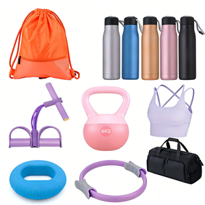 Set de Regalo Promocional Personalizado con Artículos Deportivos: Mancuernas, Tapete de Yoga, Botellas de Agua, Pesas Rusas y Bolsas con Cordón para Gimnasios y Yoga - Product Image 2