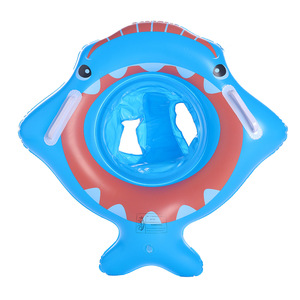 Xiaolu Children's Shark <b>Inflatable</b> Swimming Ring Seat Pool <b>Float</b> For Kids Novelty Animal Design 0.18mm PVC - Product Image 5