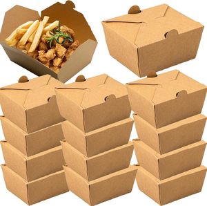 Scatola per il pranzo usa e getta confezione personalizzata per alimenti <span class=keywords><strong>da</strong></span> portare fuori confezione scatola di carta Kraft Fast Food - Product Image 1