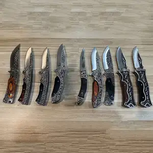 Retro Emboss Patterns And Clip On Handles Excellent Self Defense Knives Best Pocket Knife Hand Tools