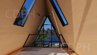 Villa à cadre Maison Conteneur Petites Maisons Triangulaires Modulaire Casas Prefabricadas Triangle Toit Préfabriqué Acier Villa Moderne de Luxe