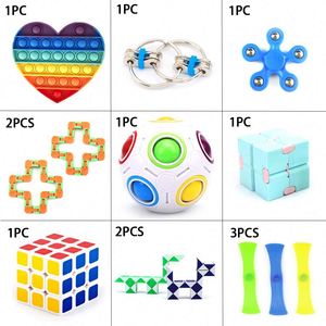 JYTZ0082 2021 Nuevo Set de Juguetes Antiestrés Fidget Bean Spinner para Niños, Paquete de Juguetes Antiestrés Snake Cube - Product Image 2