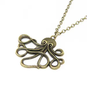 Fashion Jewelry Vintage charm Pirates of the Caribbean octopus people retro Pendant Necklace,original factory supply