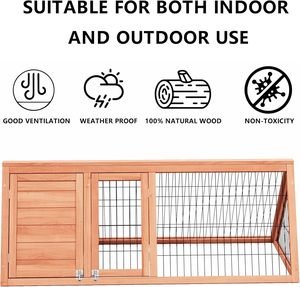 Poulailler, enclos à poules, petit poulailler en bois pour canards, cage à cailles d'extérieur, niche pour lapins, maison pour petits animaux (bois naturel) - Product Image 3