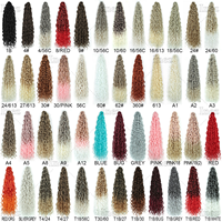 Tresses synthétiques ondulées profondes de 22 pouces Jessica Hair Tresses au crochet BlondeHaute température Fibre tressage Air Curl Cheveux en vrac