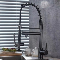 Robinet de cuisine européen à ressort en laiton rotatif à 360 degrés avec lavabo chaud et froid Design moderne