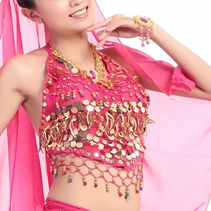 Costume de danse du ventre BestDance, 8 couleurs, haut de soutien-gorge sexy fait à la main avec des paillettes, des perles et des clochettes - Product Image 6