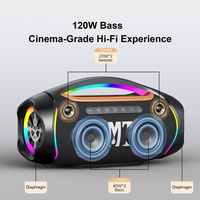 Nouvelle enceinte portable sans fil 120W pour 5.3 Party Speaker BOOM II, lumières LED RGB, micro intégré, utilisation en extérieur