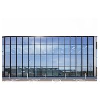 Mur-rideau en verre et aluminium PRIMA, cadre invisible pré-assemblé, pour immeuble de bureaux moderne et gratte-ciel