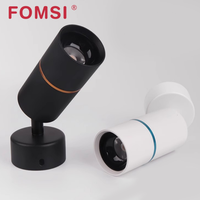 FOMSI LED 3W 5W Spot rond en aluminium anti-éblouissement Spot Light Angle réglable Montage en surface Plafonnier intérieur