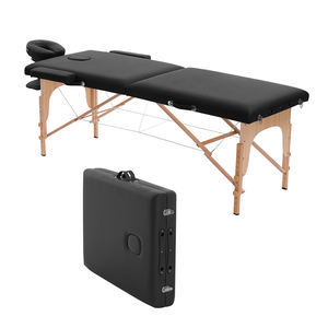 <span class=keywords><strong>Table</strong></span> <span class=keywords><strong>de</strong></span> <span class=keywords><strong>Massage</strong></span> en bois Portable en matériau métallique pliant double professionnel Design moderne pour une utilisation en extérieur Salon <span class=keywords><strong>de</strong></span> spa facial - Product Image 1