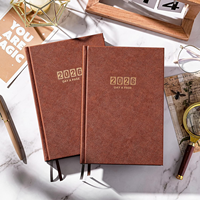 2026 planificateur quotidien calendrier Agenda cuir Pu couvre personnalisable manifeste planificateur cahiers en gros