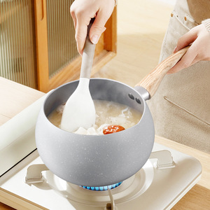 Non Stick Mini Saucepan Gray 18Cm Milk Pot For Baby Food Cooking On Gas Stove - Product Image 2