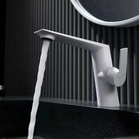 Robinet de lavabo moderne monocommande chromé avec cartouche céramique pour hôtels et écoles (vente en gros)