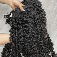 Extensions de cheveux humains Remy Super Double Drawn pour cheveux bouclés, provenant d'un seul donneur, sans nœuds, sans perte, lots vietnamiens