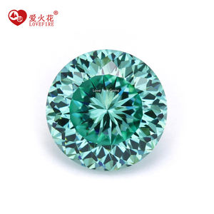 工場直販 メーカー 人工宝石 パライバカラー バードネストカット ファイアーワークカット ルース ラウンドカット CZ キュービックジルコニア - Product Image 1