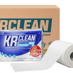 Toallitas Desechables Sanitarias Multiusos de Tela No Tejida KR CLEAN, 400 Hojas, Tamaño Personalizado, Ecológicas, Biodegradables, Estilo Simple - Product Image 1