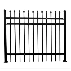 Clôture de barrière de jardin en fer forgé à haute qualité, barrière commerciale pour portes