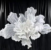 Décoration géante en organza approuvée par la FDA pour événements de location de mariages, centre de table couleur champagne, installation artistique