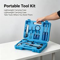 Ensemble d'outils manuels robustes pour la maison, coffret à outils en plastique avec plusieurs outils pour la réparation et l'entretien domestique