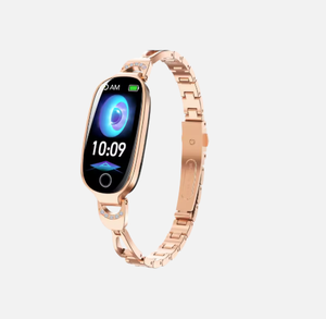 Reloj inteligente de lujo F81 para mujer, pulsera de oro pequeña, sistema IOS, Monitor de temperatura de Frecuencia Cardíaca de silicona IPS - Product Image 2